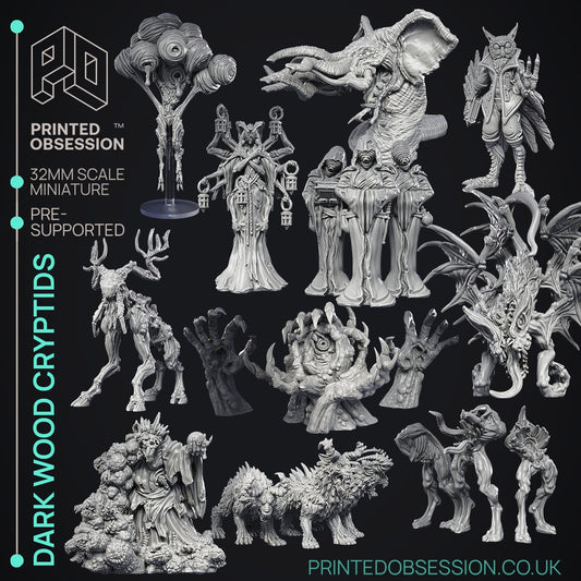 Dark wood cryptid pack of 19 minis